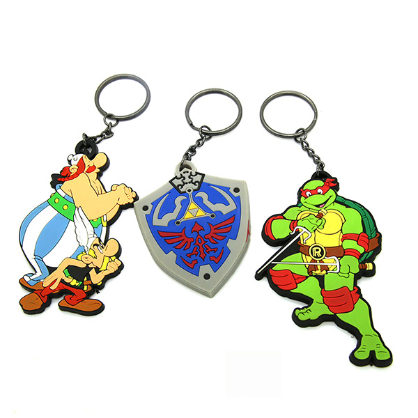 Rubber pvc keychains for any key