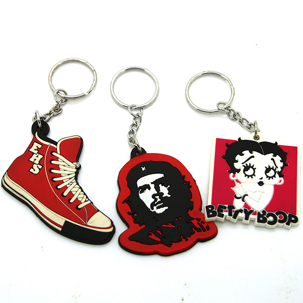Rubber pvc keychains for any key