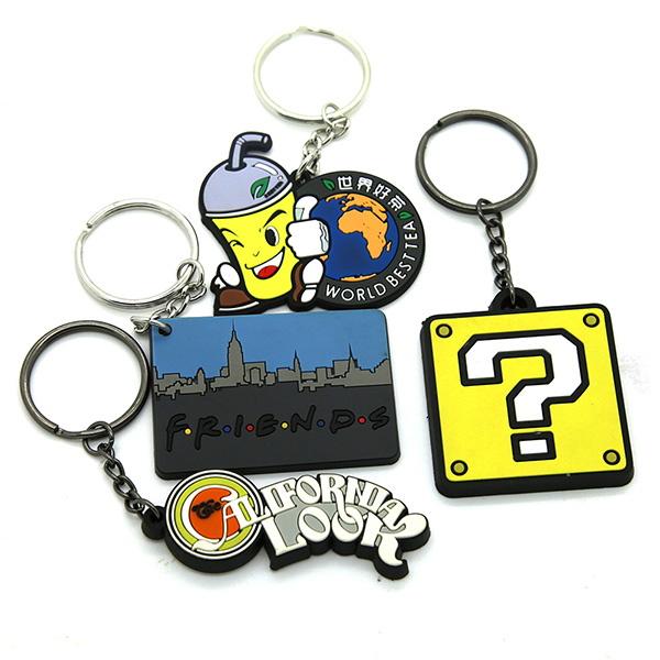 Rubber pvc keychains for any key