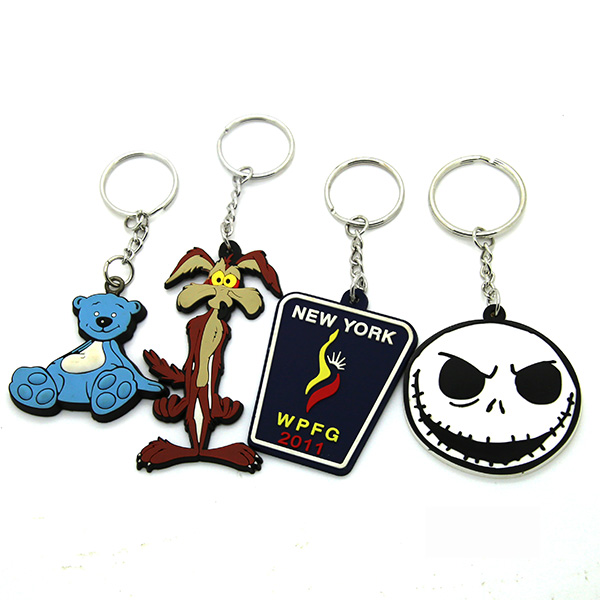 Rubber pvc keychains for any key