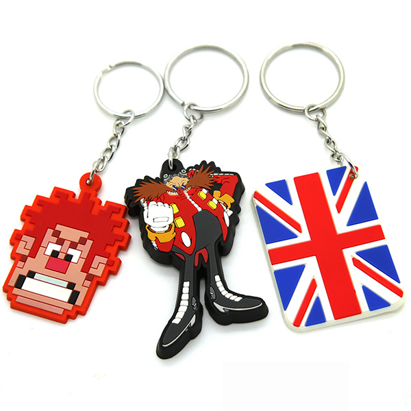 Rubber pvc keychains for any key