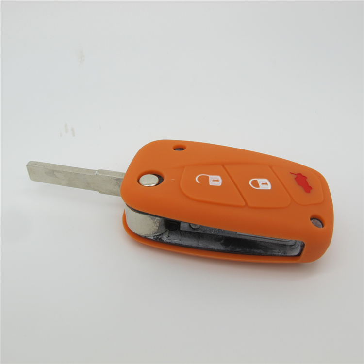 Fiat car key covers, colorful silicone key remote cover,environmental protection silicone products, waterproof car key bag for Fiat