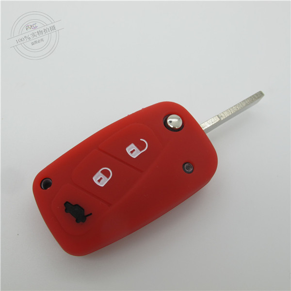 Fiat car key covers,high quality silicone key shell cover, unique design, car key case made in China