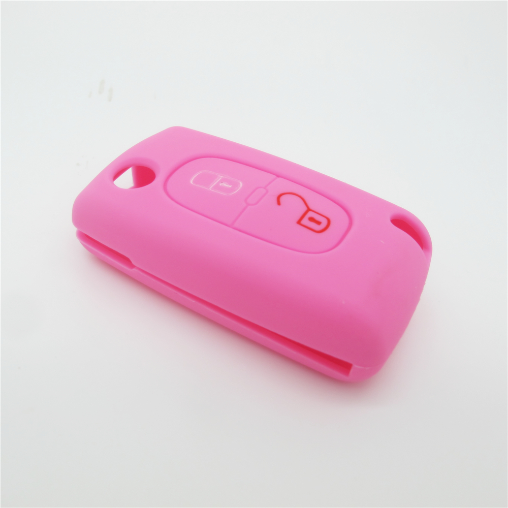 Citroen car key covers, cheap silicone key holder for Citroen, multi-color silicone car key shell, low price silicone key bag