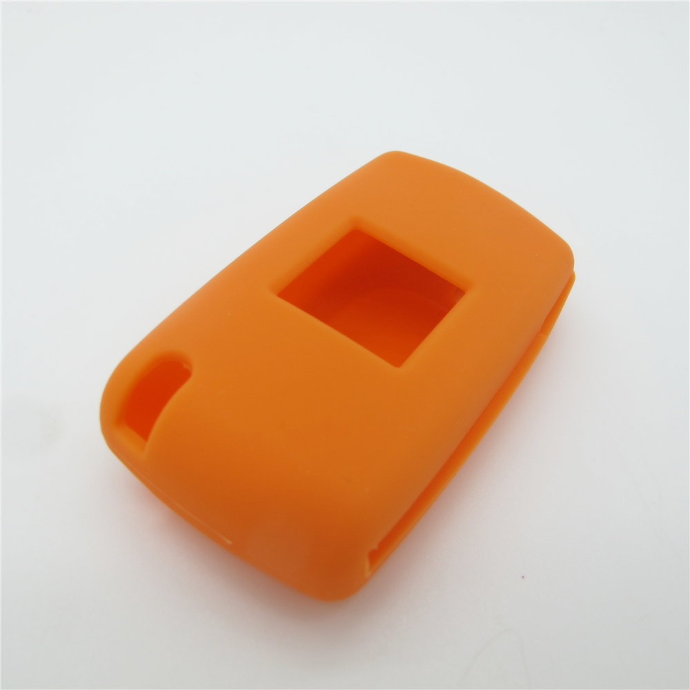 Citroen car key covers, silicone car key case, unique design car key shell, 2 buttons, orange