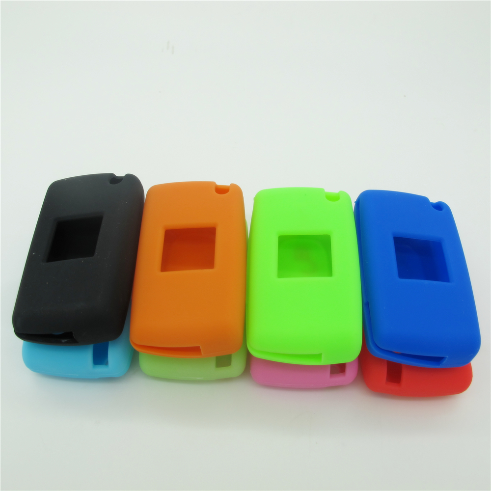 Citroen car key covers, silicone car key case, unique design car key shell, 2 buttons, orange