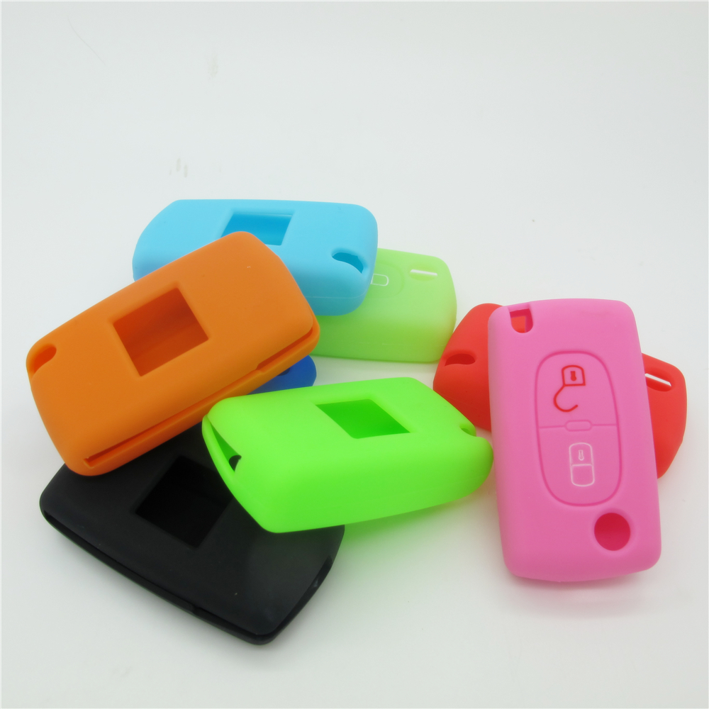 Citroen car key covers, cheap silicone key holder for Citroen, multi-color silicone car key shell, low price silicone key bag