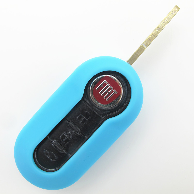 Fiat car key case, auto key protector, hot sale car key accessories, colorful silicone car key casing