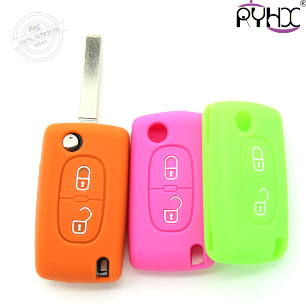 Peugeot car key covers, silicone key protector for Peugeot, the most popular car key case