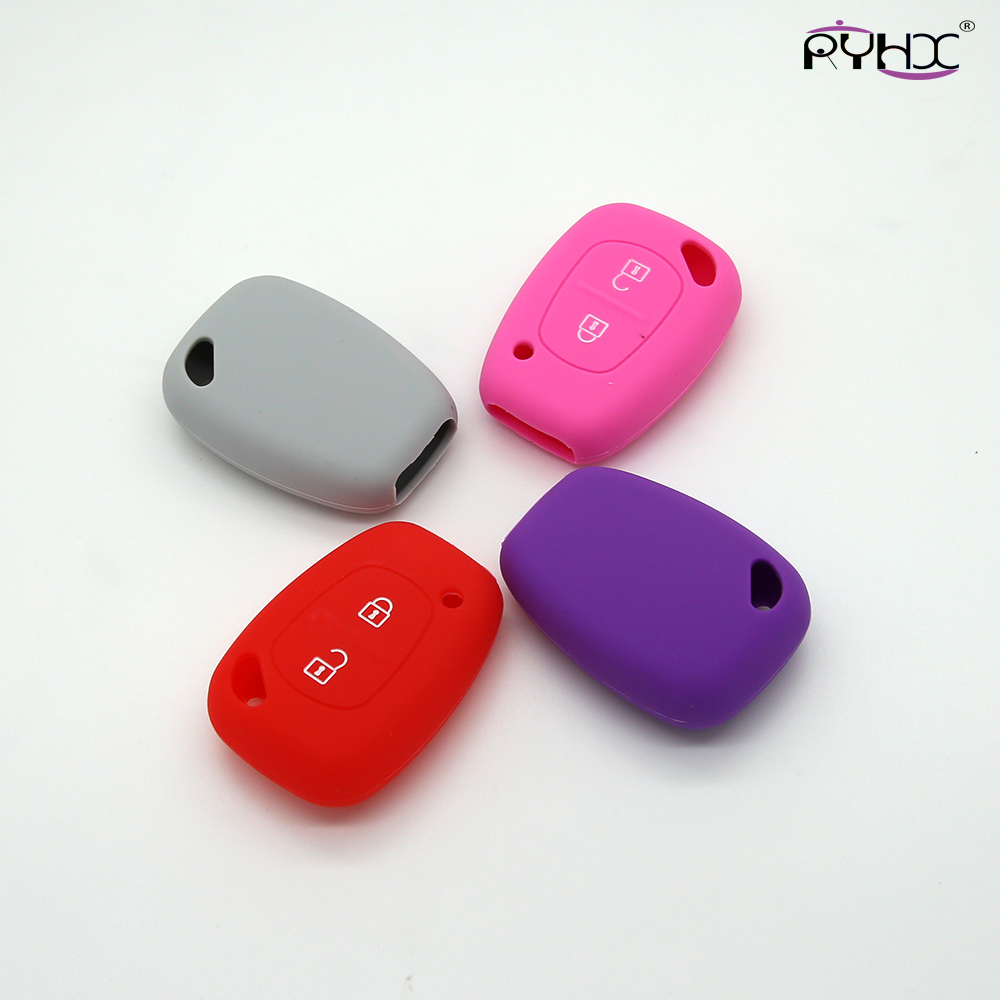 Renault silicone car key case, remote control key covers, the most popular car key covers,yellow silicone key protector