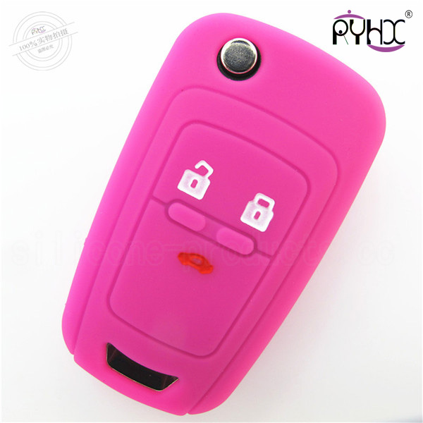 Chevrolet Cruze car key silicone case, car key silicone protective protector, key silicone shell for car, red key shell for 3 buttons