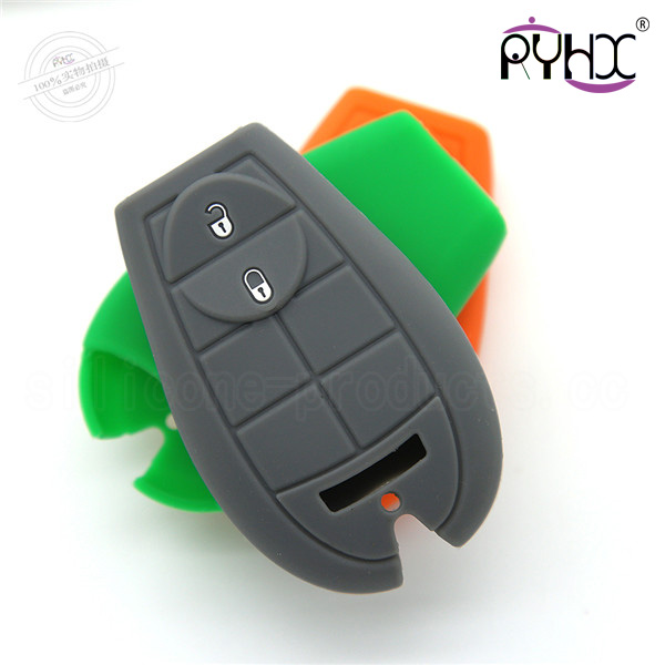 Jeep car key silicone protector, silicone car key case for Jeep, Jeep logo key covers, orange car key shell