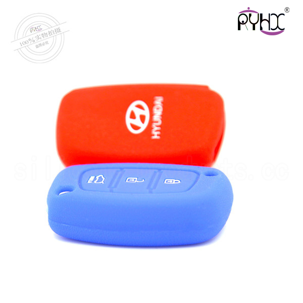 Hyundai silicone car key shell, competitive price car key silicone covers, waterproof car key protective case, 3 buttons,key shuck suitable for Hyundai IX25