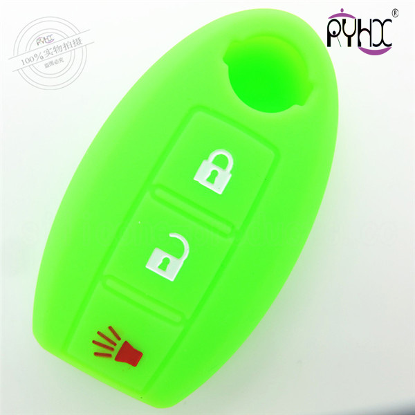 Hot sale Nissan Livina silicone car key cover,colorful square car key silicone shell