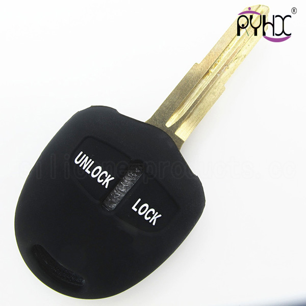 Mitsubishi car key silicone casing, low price silicone key cover, cheap silicone key shell for Mitsubishi, 2 buttons