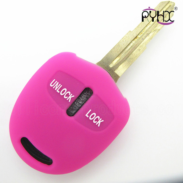 Mitsubishi key silicone protective case, silicone OEM key cover, colorful silicone key shell for car, multi-functions key silicone casing