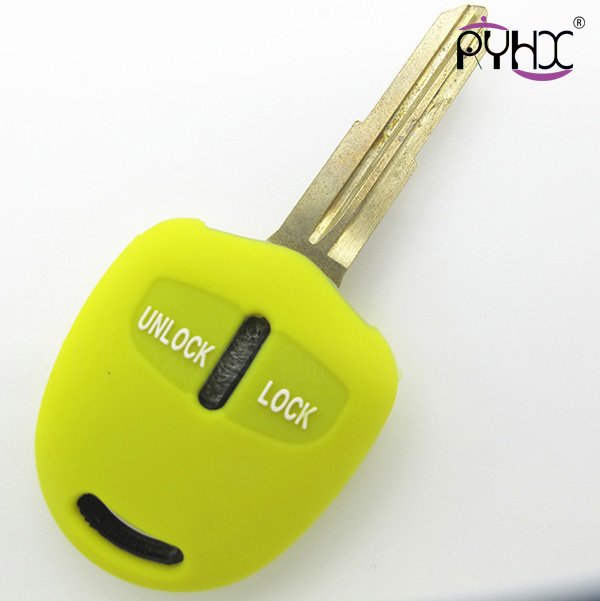 Mitsubishi car key silicone case, car key shell with many colors, special design silicone car key pouch