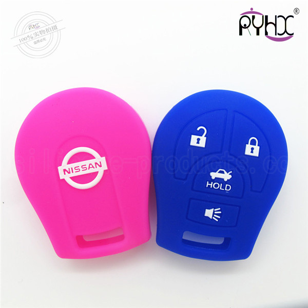 Nissan SYLPHY silicone key case, car remote control key silicone covers, key silicone casing for Nissan, little car key silicone protector, key covers suitable for 4 buttons Nissan.
