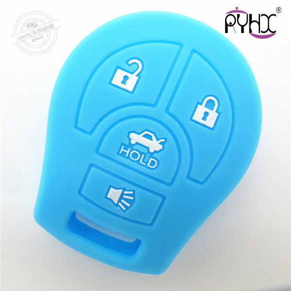 Nissan SYLPHY car key silicone sheath, car key silicone protective covers, the best car key silicone shell for Nissan, Nissan 4 buttons key silicone case