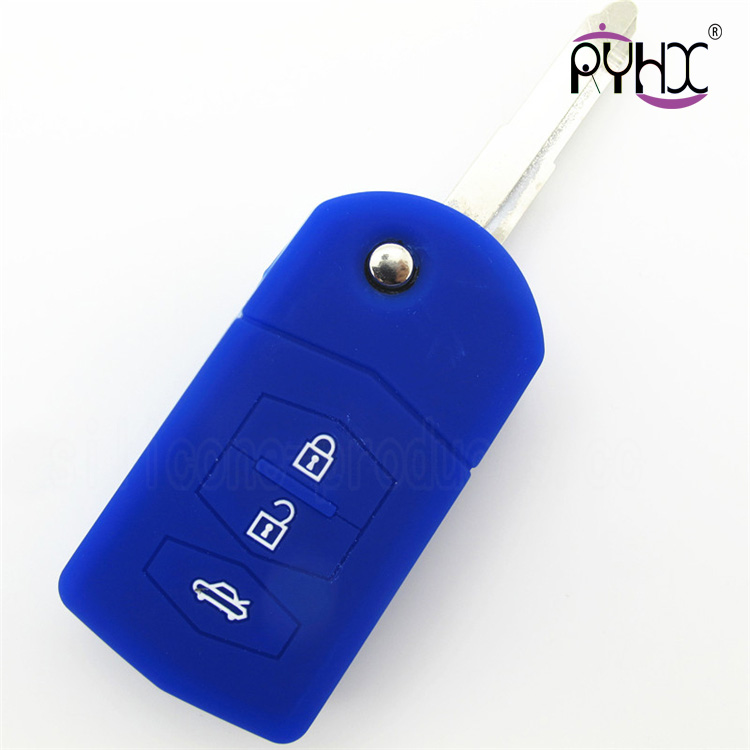 Mazda M6 silicone key shell, the most popular silicone key covers, hot sale car key silicone protective case, 3 buttons