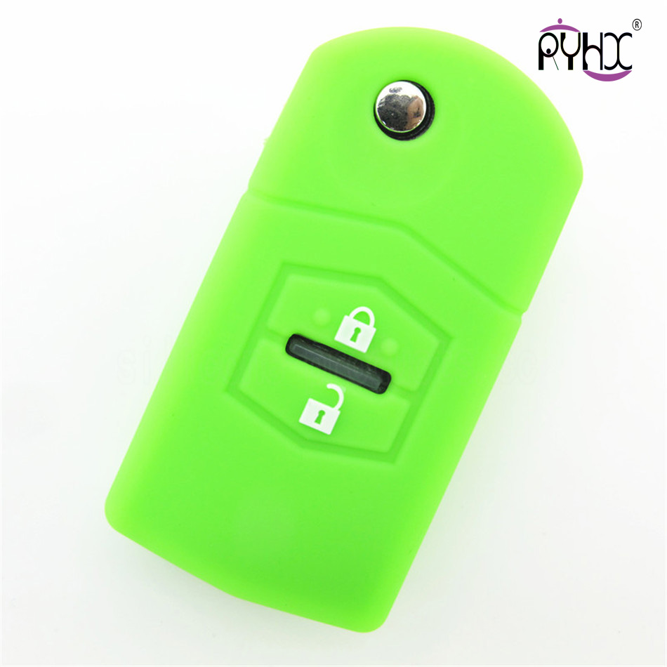Mazda silicone key shell, silicone car key case with low price, light and anti-slip key silicone protector, non-toxic silicone key casing
