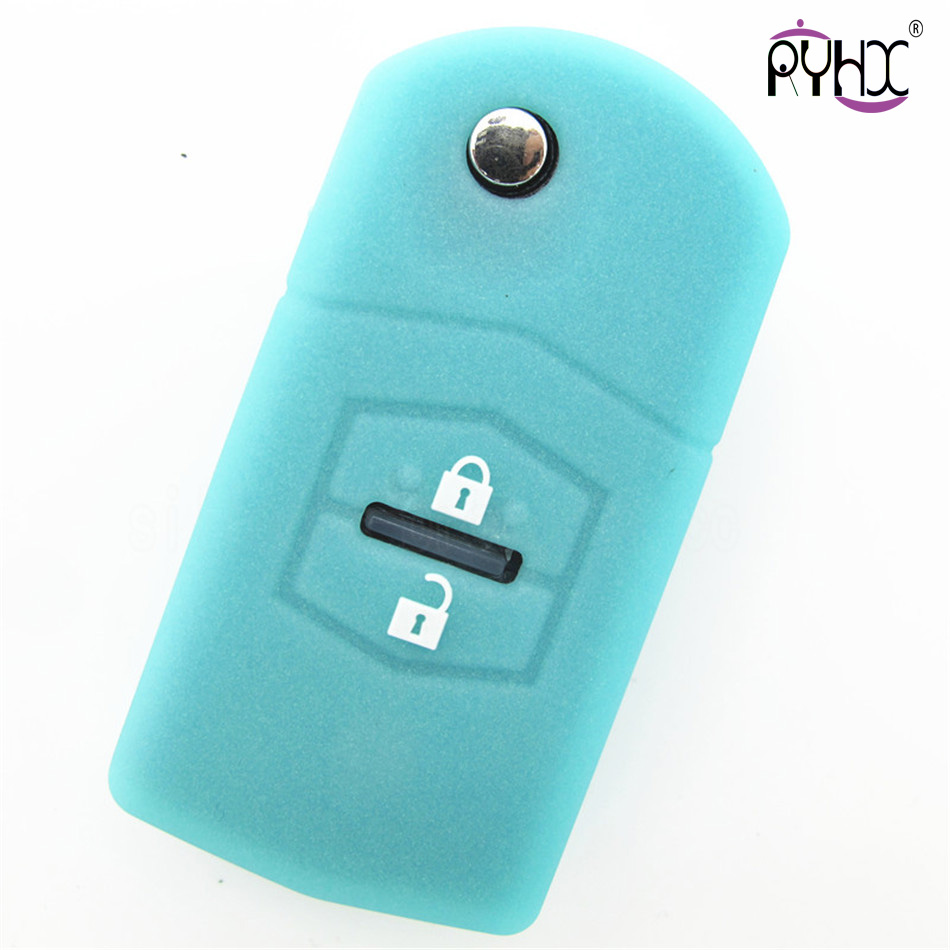 Mazda M3 key silicone protective covers, silicone car key fob case, colorful protective silicone key protector for Mazda, key silicone bag for Mazda 2 buttons