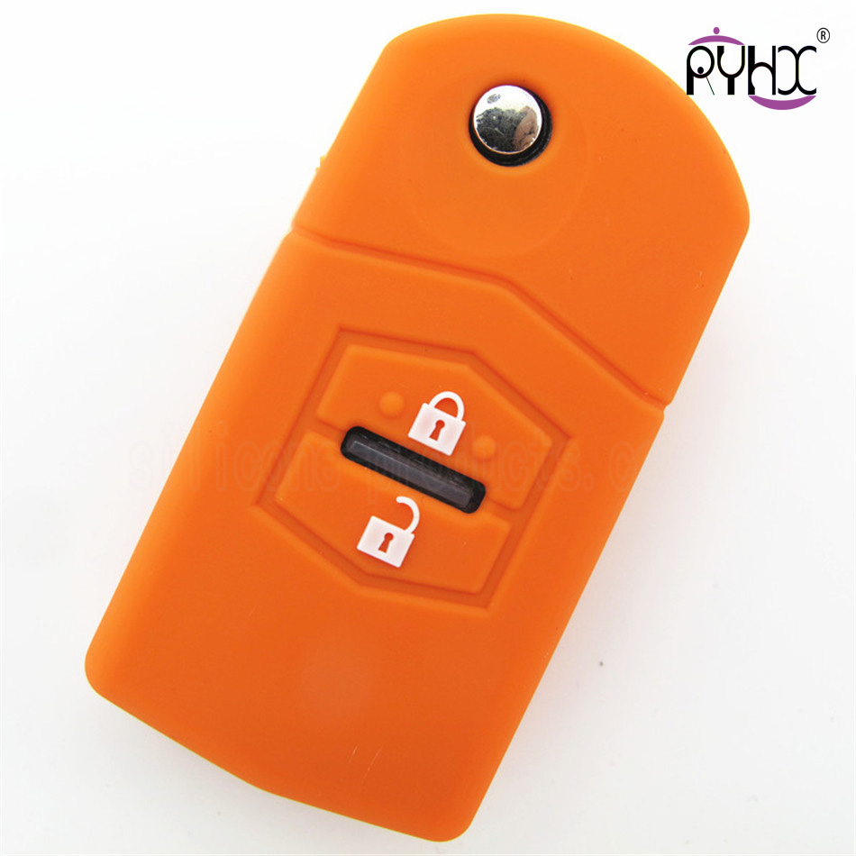 Mazda car key silicone protector, durable silicone car key case, high quality silicone rubber car key shuck, fashionable key silicone pouch for Mazda
