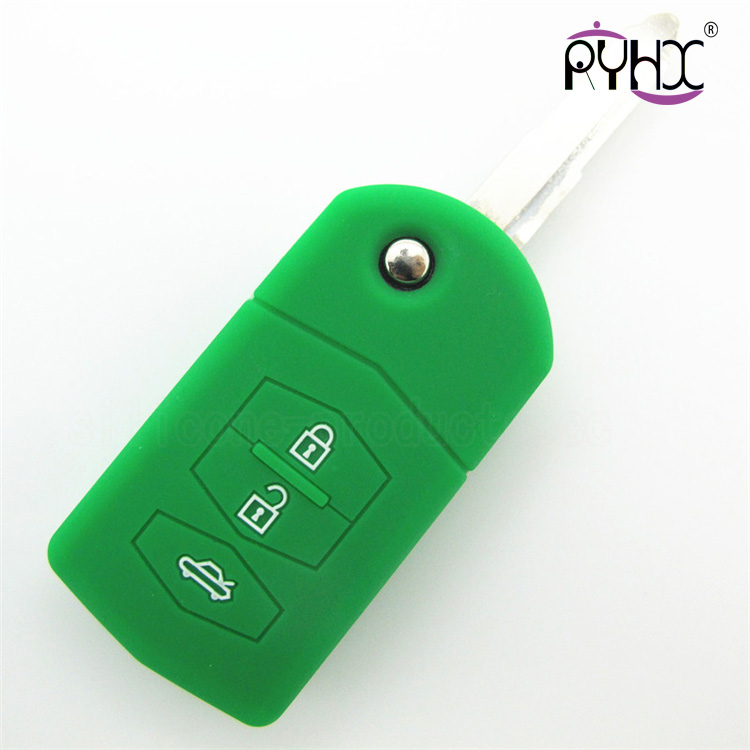 Mazda M6 car key silicone skin, wholesale silicone protective cover for car, environmental protection car key silicone case, colorful silicone car key fob covers