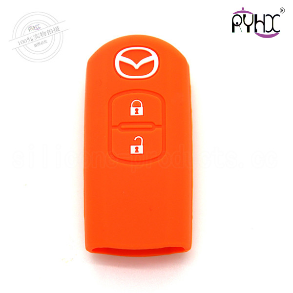 Mazda car key silicone covers, key silicone case for Mazda, colorful silicone key protector for Mazda, Mazda 2 buttons key silicone shell