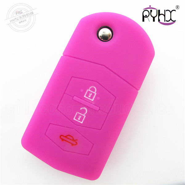 Mazda silicone key case, low price car key silicone covers, non-toxic key silicone protective covers