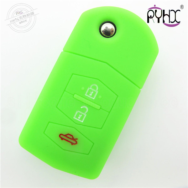 Mazda silicone key protective bag, car key silicone accessories, wholesale car key silicone shell for Mazda, colorful key silicone wallet