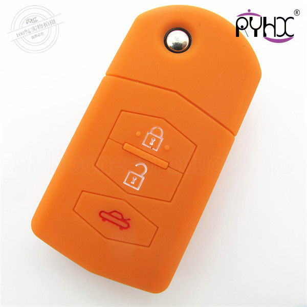 Mazda silicone car key shell, no fade car key silicone case, durable Mazda silicone key protector, remote control key covers for Mazda