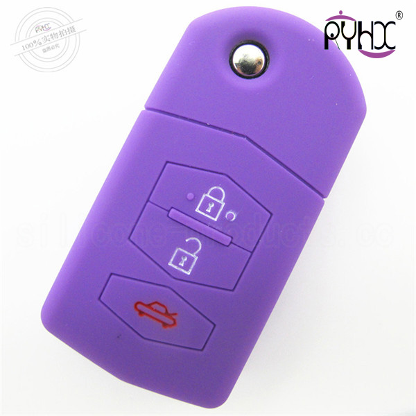 Mazda silicone car key shell, no fade car key silicone case, durable Mazda silicone key protector, remote control key covers for Mazda