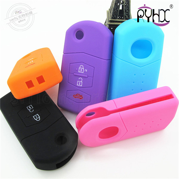 Mazda silicone key shell, beautiful car key silicone covers, newest silicone key protective case, unique design car key silicone shell for Mazda