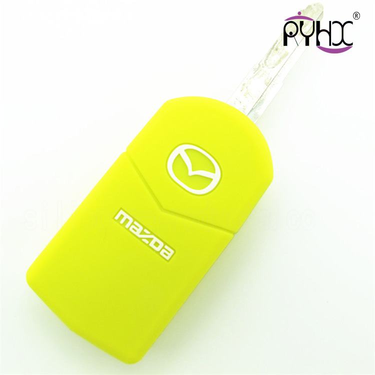 Mazda M6 silicone car key shell, auto light key silicone covers, colorful car key silicone protective case, special colors key covers