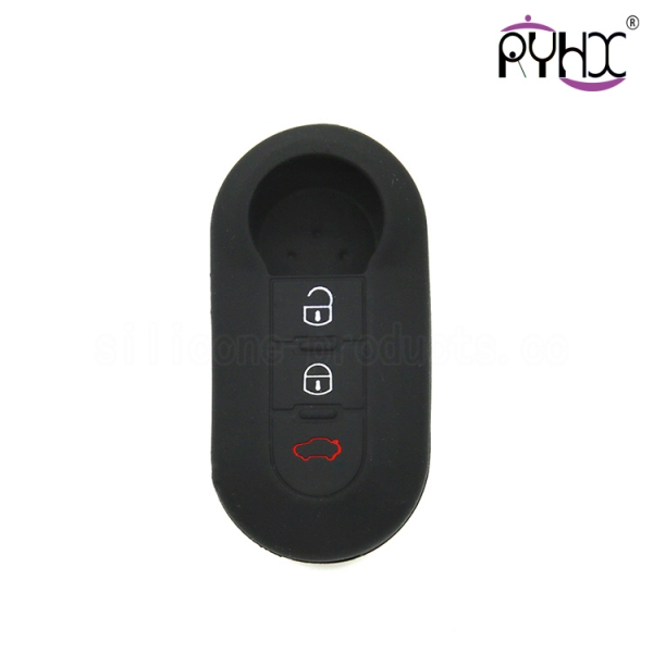 Fiat 500 silicone car key case, cheap car key silicone covers, the most popular silicone key protector, key case suitable for Fiat