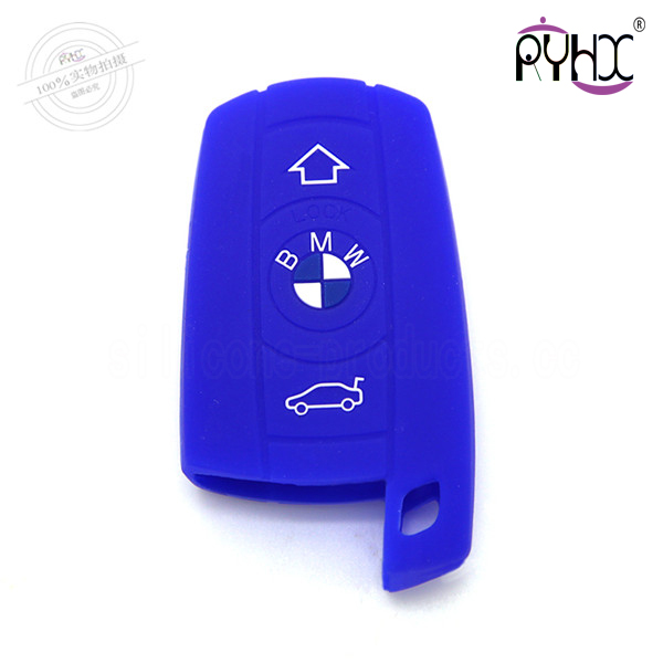 X3 car key cover,black,3 buttons,with logo,silicone,embossed design