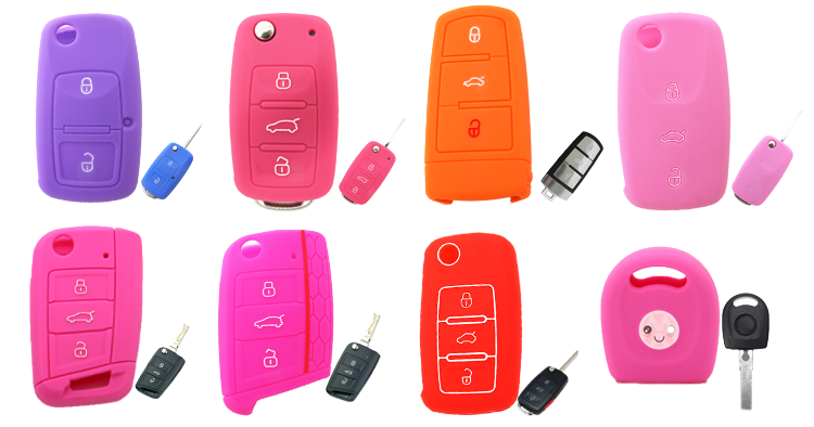 silicone car key cover VW Golf Polo Passat Tiguan Touareg Touran EOS Lavida Scirocco Beetle Sagitar Jetta Octavia Tabia Bora CC Baishite