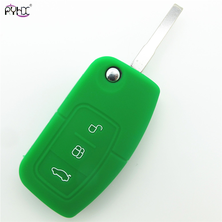 Online wholesale green 2013 Ford Focus key cover,3 button.