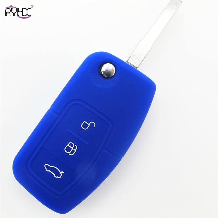 Online wholesale dark-blue 2013 Ford Focus key fob cover,3 button.