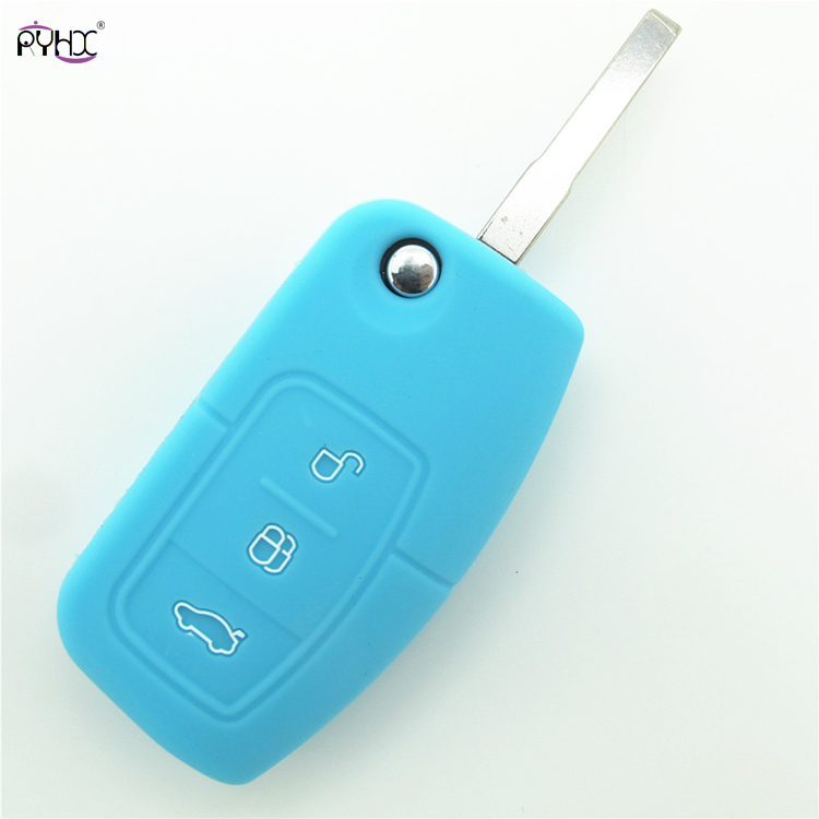 Online wholesale sky-blue Ford Focus key cover,3 button.