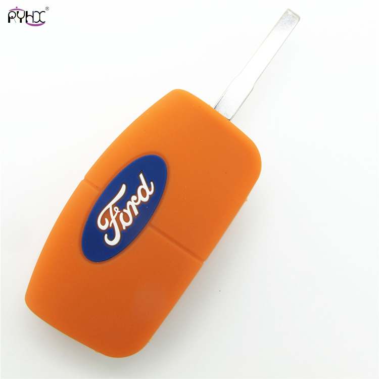 Online wholesale orange Ford Focus key fob cover,3 button.