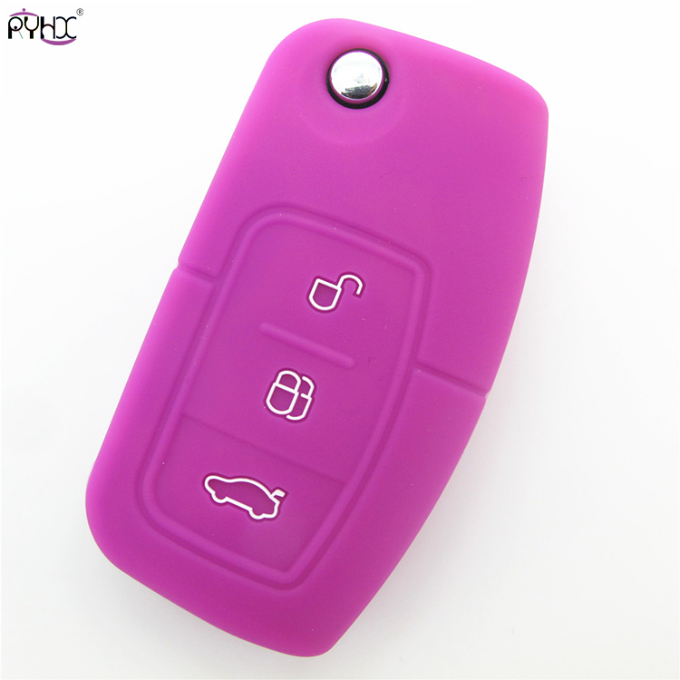 Online wholesale pink Ford focus key cover,3 button.