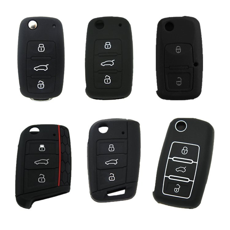 Wholesale volkswagen black silicone car key cover from China