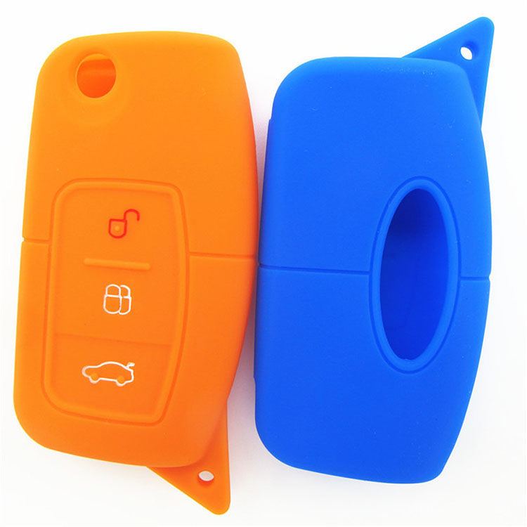 Online wholesale Silicone Car key Cover Remote Case fit for Ford Fiesta 3-button.