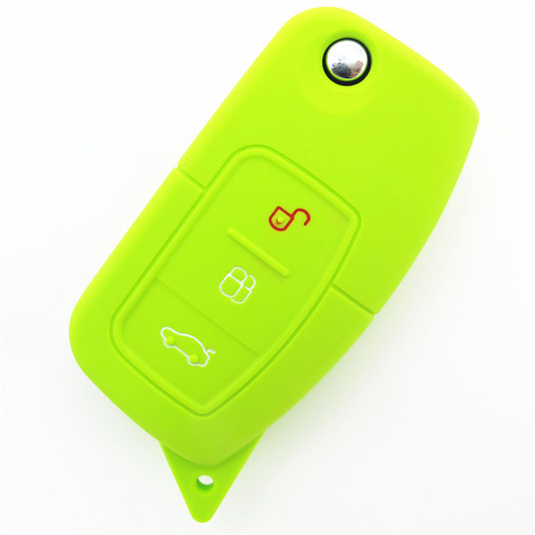 Online wholesale 3-button Ford Fiesta silicone key cover.