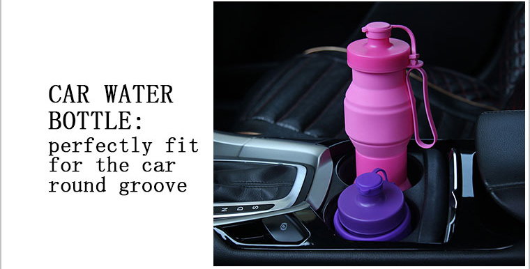 car collapsible water bottle-perfectly fit for the car round groove car collapsible water bottle-perfectly fit for the car round groove