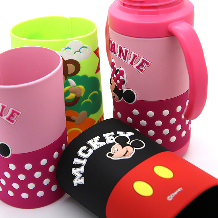 lolorful bottle sleeves with Disney logo