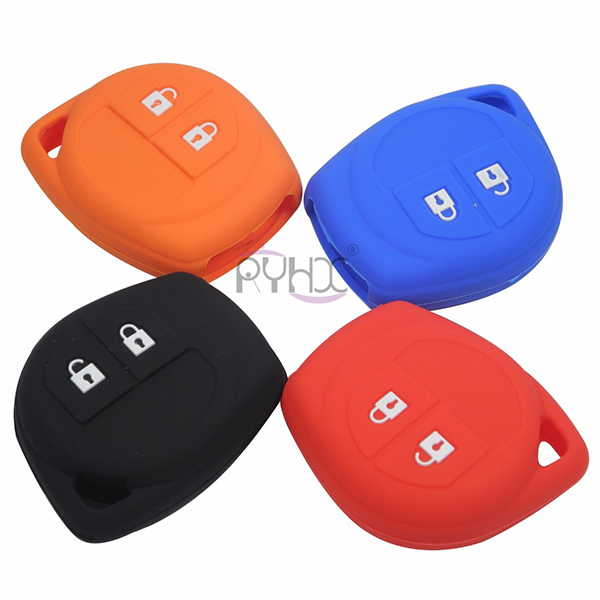 High quality Silicone Key Fob Cover For Suzuki SX4 Swift Liana Grand Vitara Jimny Alto(2 Buttons).