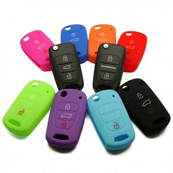 3 button ​car key silicone cover for KIA Rio K2 K5 Sorento Soul Sportage Shuma flip key.